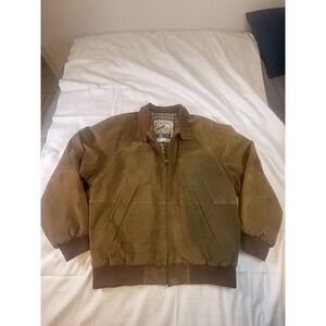 Vtg NZO NewZealand Outback CooperCollection Leather BomberJacket M (DISTRESSED)